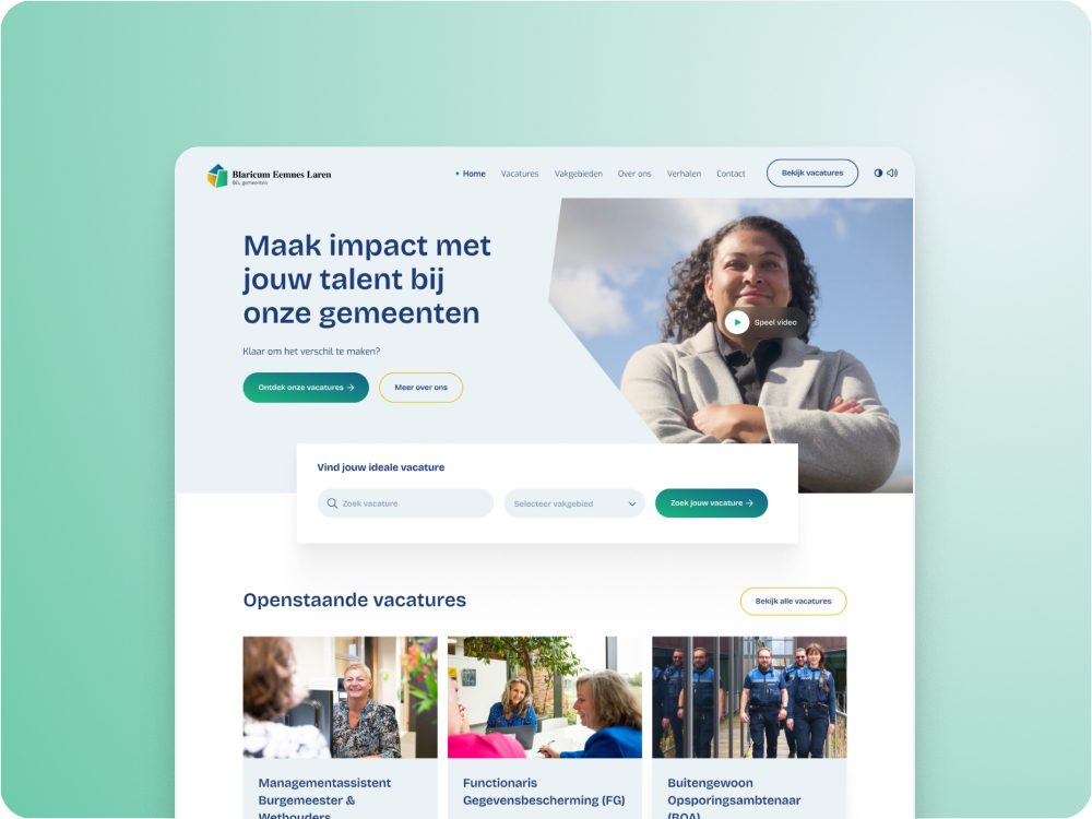 Werken-bij website BEL Gemeenten